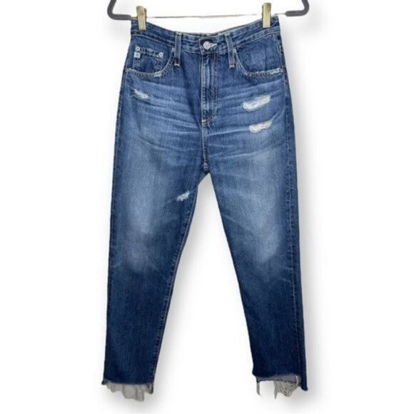 Adriano Goldschmeid 26 Phoebe Vintage High Waisted Tapered Leg Crop Jeans $255 - Picture 3 of 16